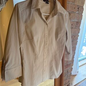 Beige Tailored Fitted Shirt